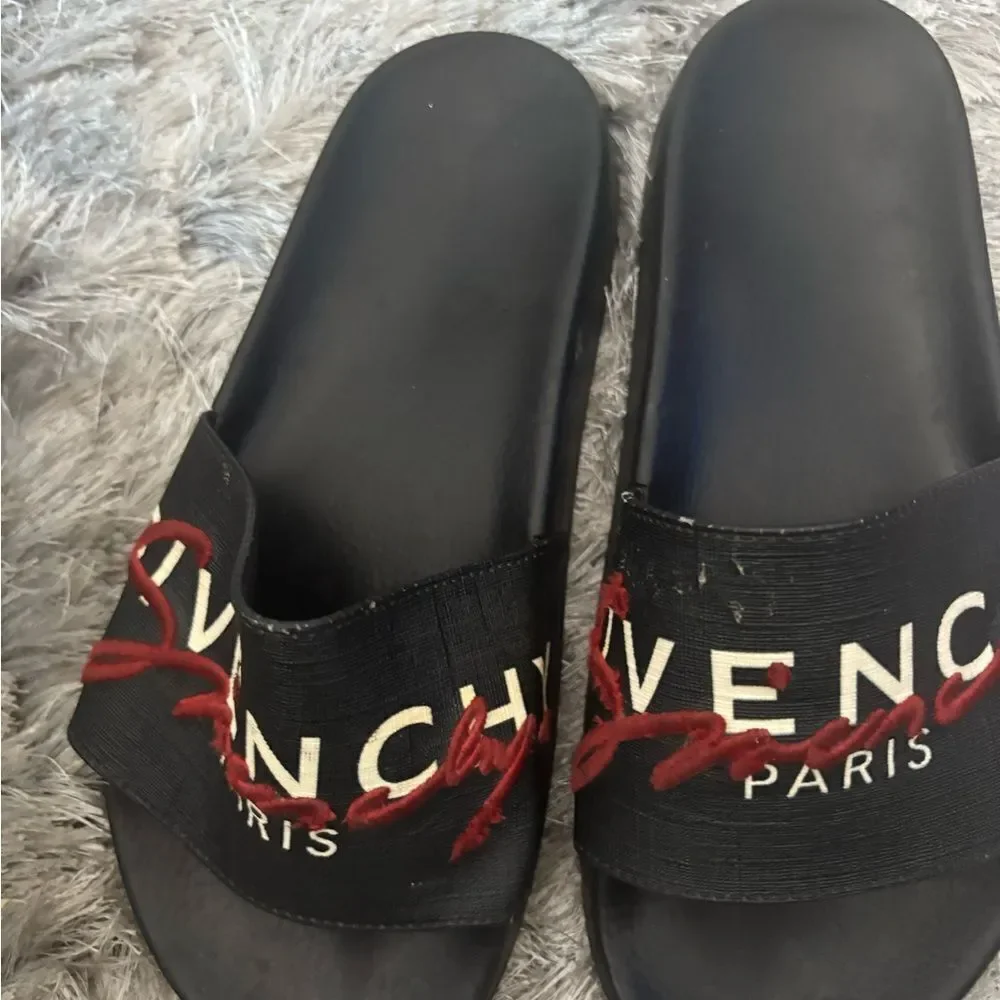 Givenchy logo slides unisex flats pool shoes flip flops slippers